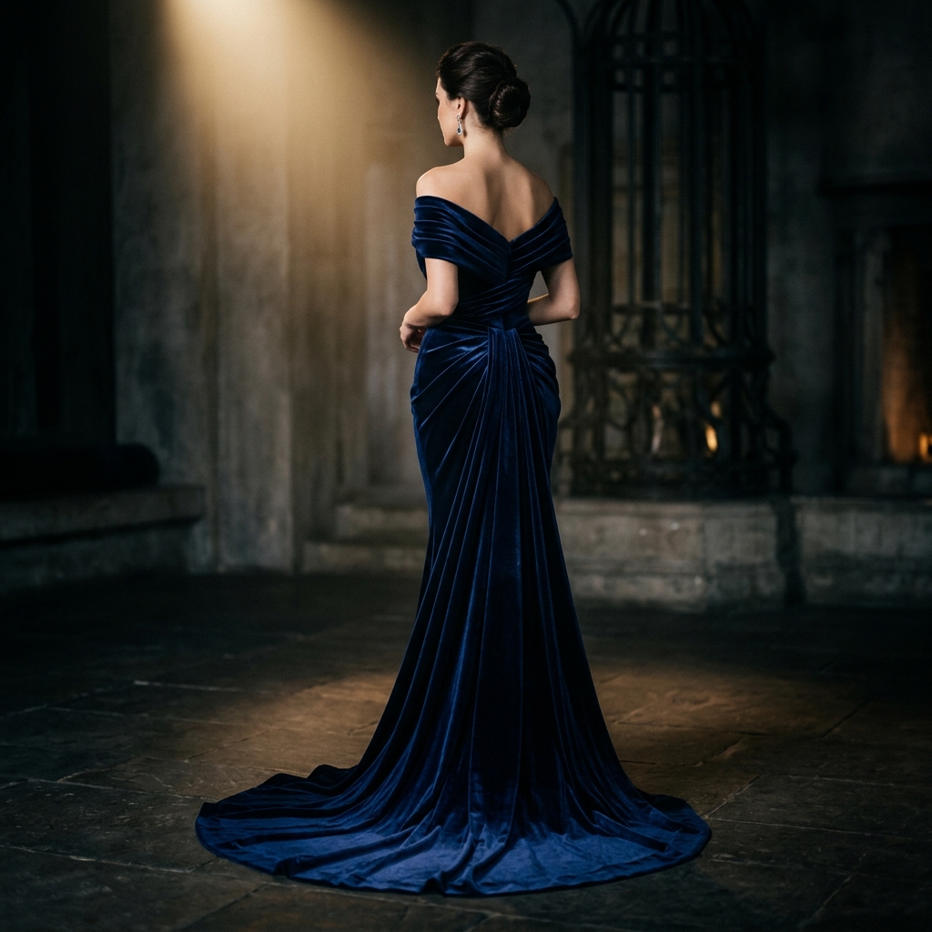Midnight Velvet Gown - Aura Boutique